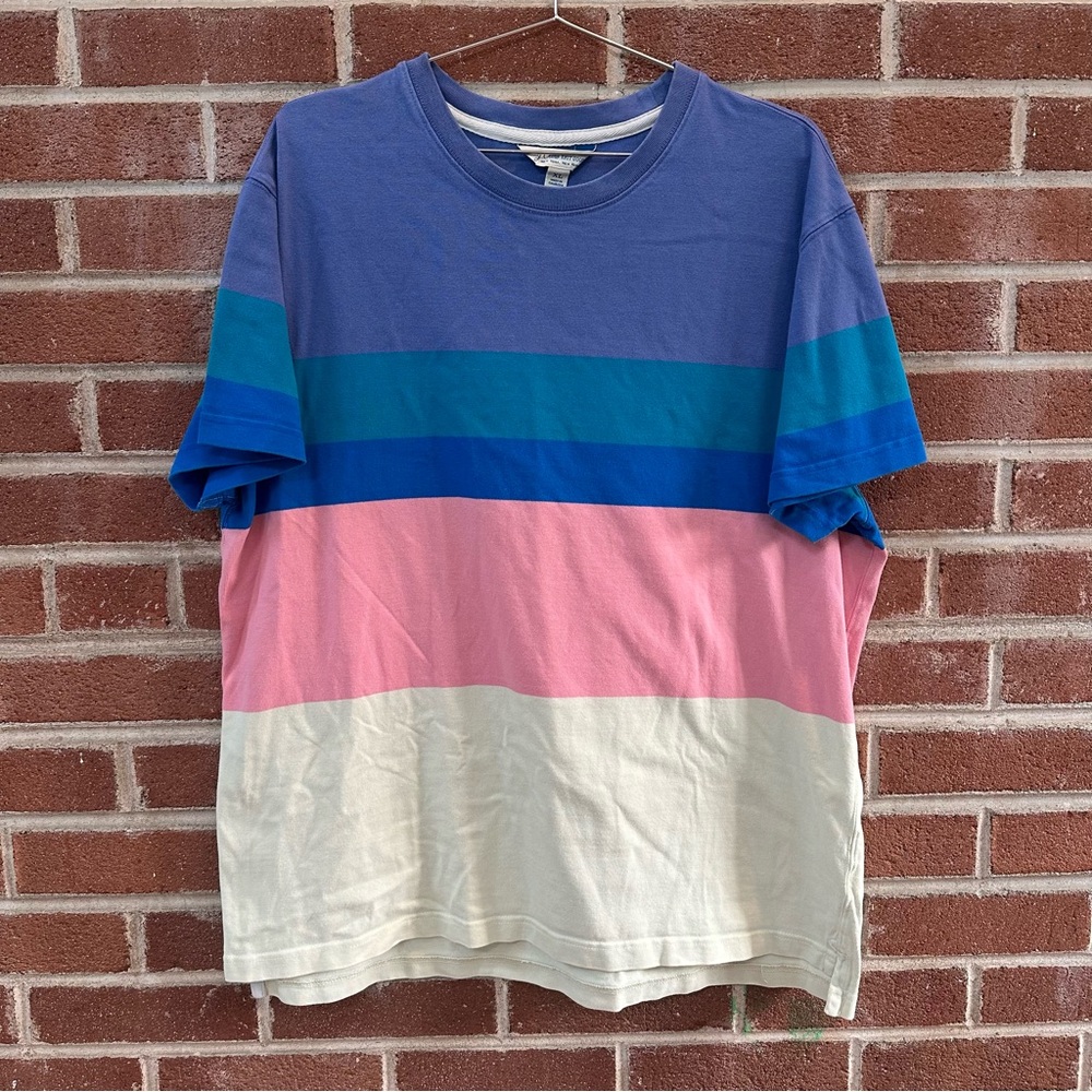 J. Crew‎ Tshirt Rugby Multistripe Size XL Vintage Look - Picture 8 of 14